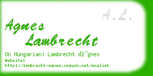 agnes lambrecht business card